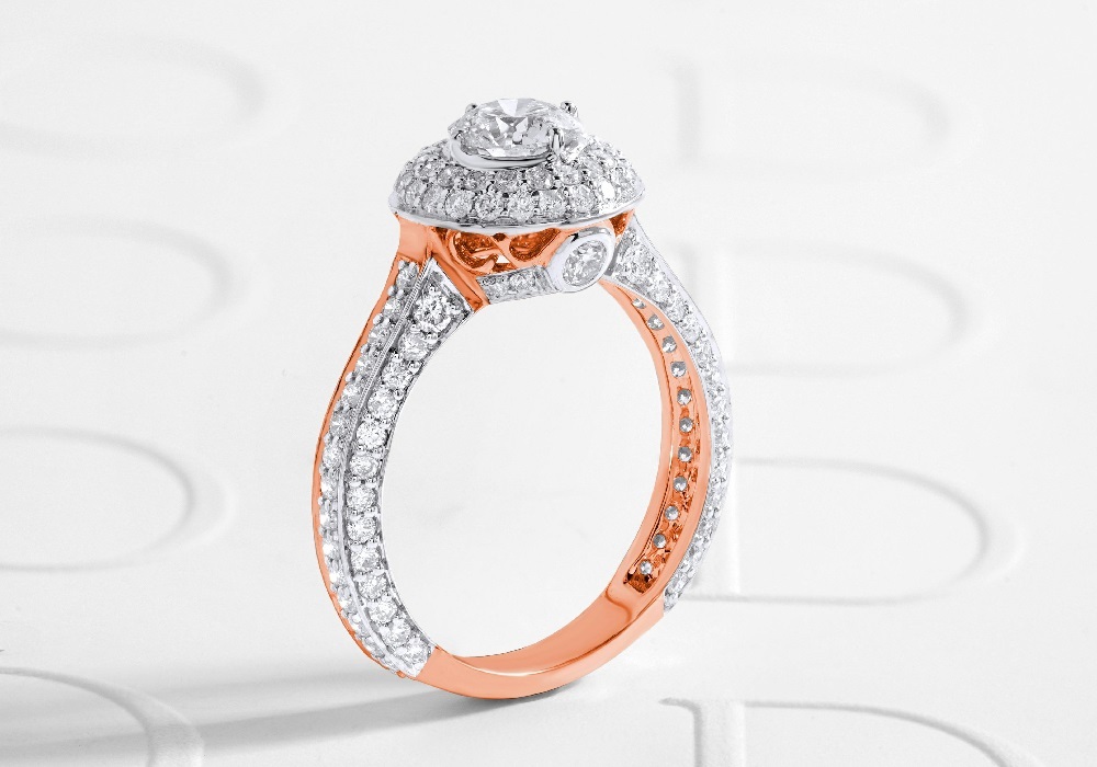 пръстен от розово злато